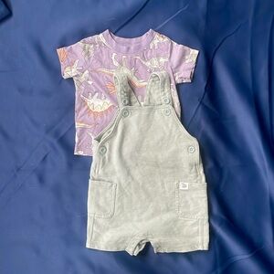 Carter’s 12 mo shortalls and Dino tee